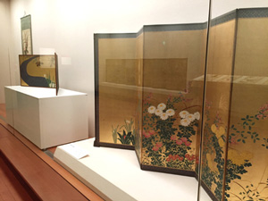 四季の草花を描いたきらきら美しい屏風 細見美術館アートキャンパス2015 きらきら・ほのぼの編 きらきら作品 京都 細見美術館