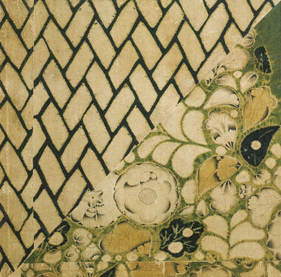 ぎをん 齋藤コレクション 檜垣に藤菊文辻が花染 桃山時代（16世紀） 細見美術館