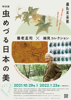 特別展 虫めづる日本の美－養老孟司×細見コレクション－ 展覧会チラシ 京都 細見美術館