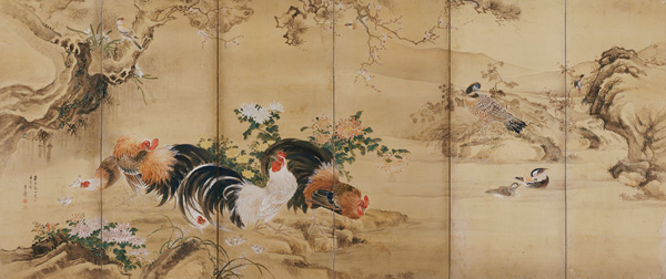 大西圭斎 秋冬花鳥図屛風 文政6年（1823） 細見美術館蔵 細見美術館蔵 京都 細見美術館