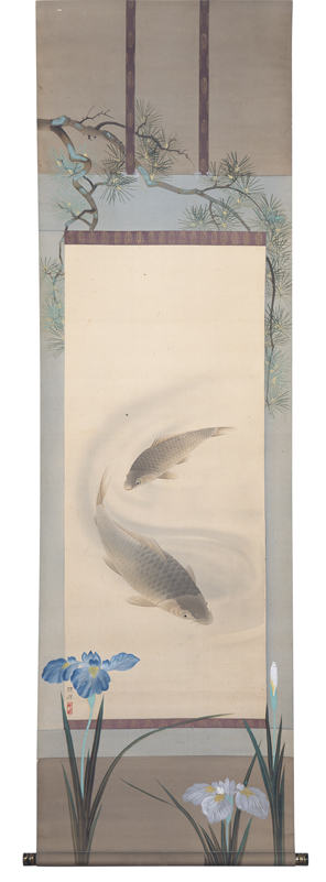 酒井抱祝 《鯉に燕子花図》 昭和9年(1934) 細見美術館蔵 水の情景、涼へのいざない 細見美術館 京都
